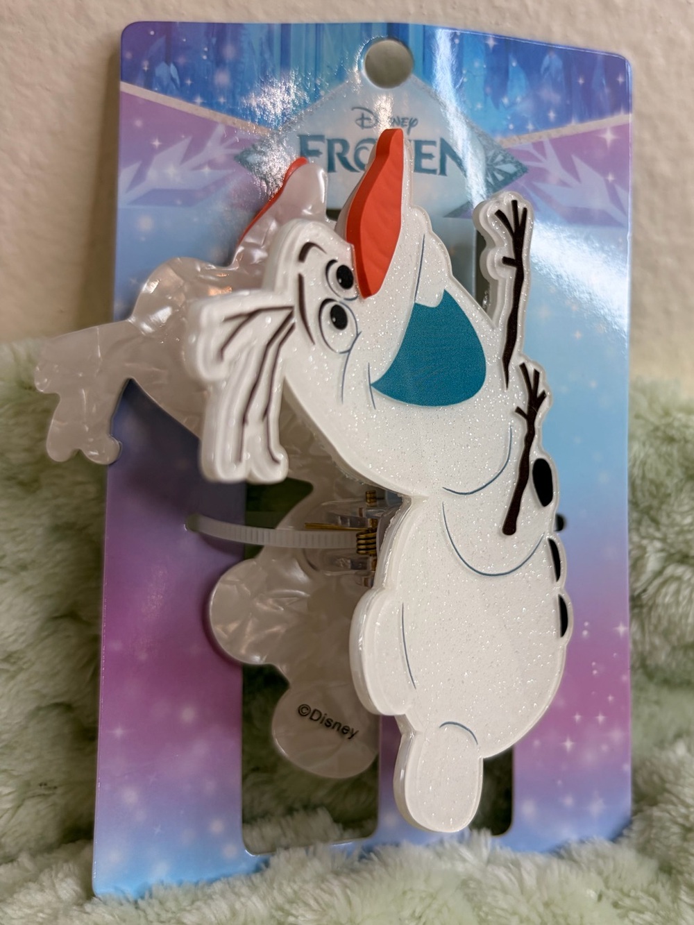 ❄️ Disney Frozen Olaf Glitter Figural Claw Hair Clip NWT